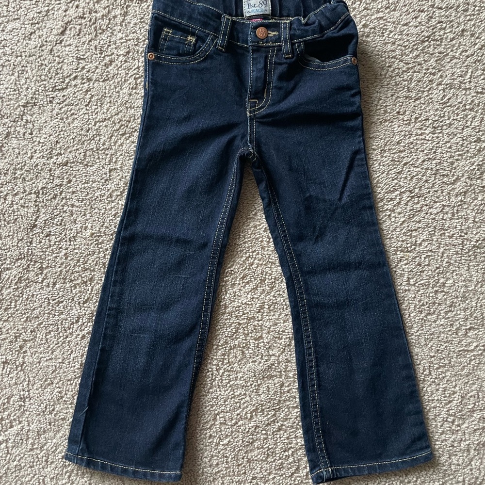 Dark Denim Jeans Boot-Cut Style
